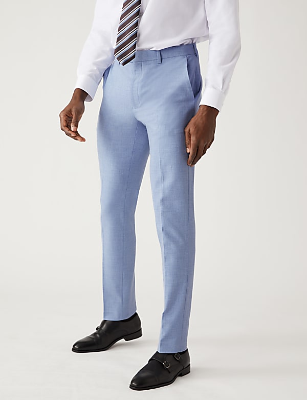 Slim Fit Marl Stretch Suit Trousers