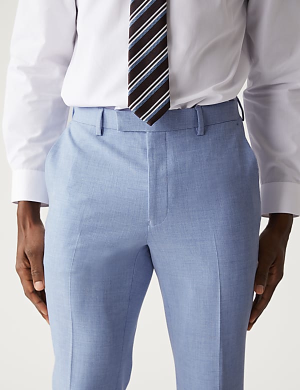 Slim Fit Marl Stretch Suit Trousers