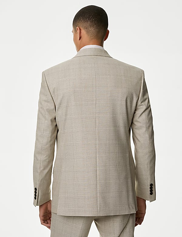 Regular Fit Check Stretch Suit Jacket