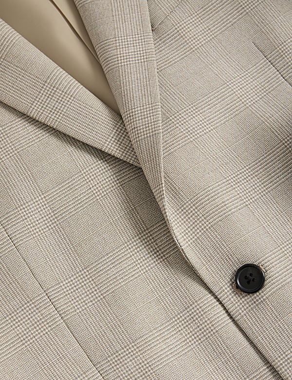 Regular Fit Check Stretch Suit Jacket
