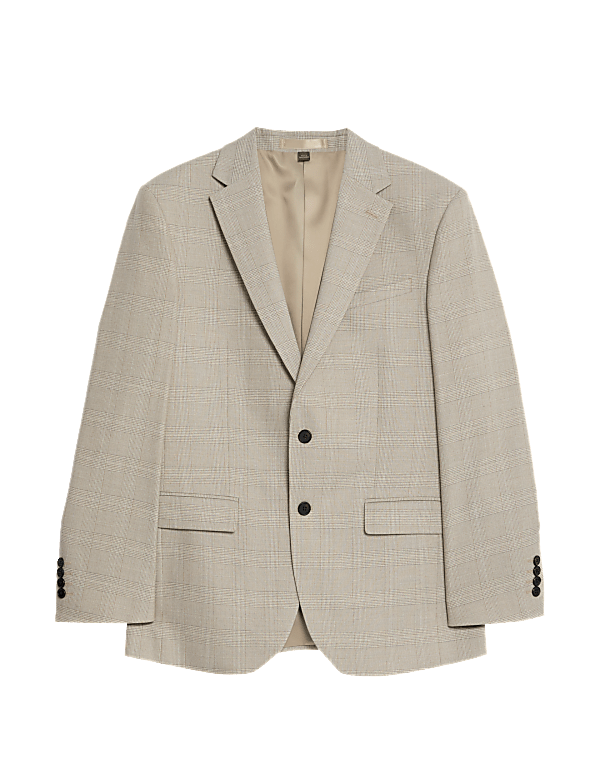 Regular Fit Check Stretch Suit Jacket