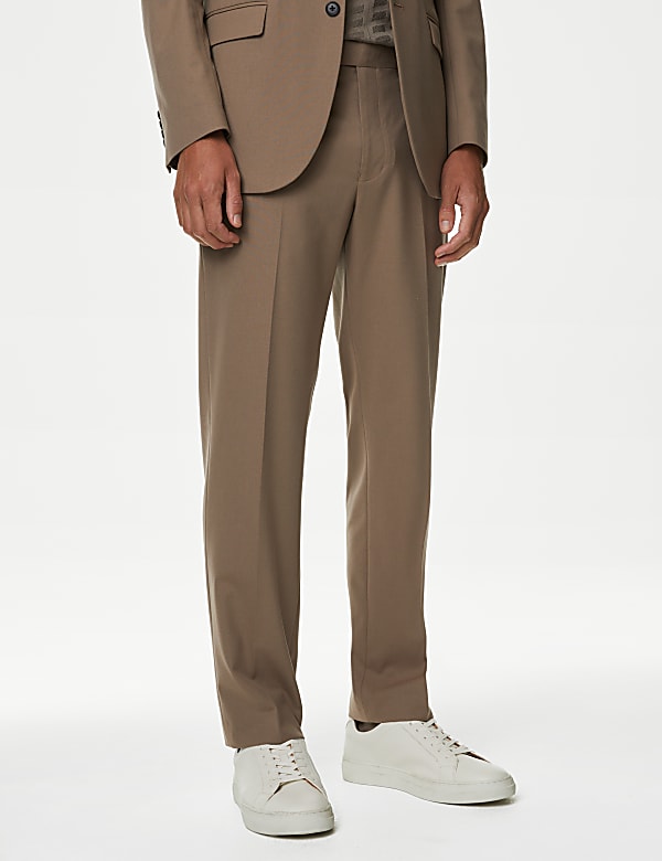 Regular Fit Stretch Suit Trousers - HU