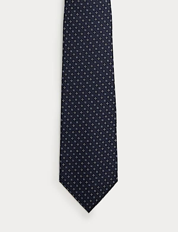 Pure Silk Geometric Tie - MX