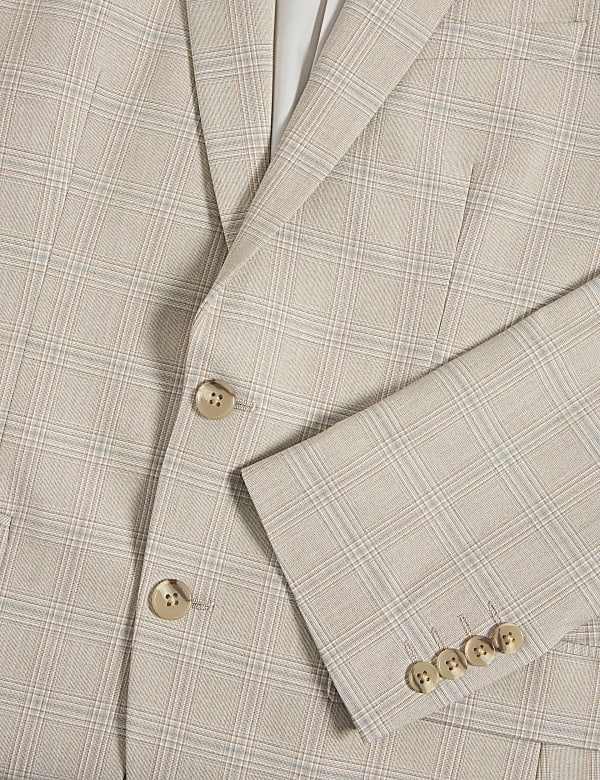 Slim Fit Check Suit Jacket - CA