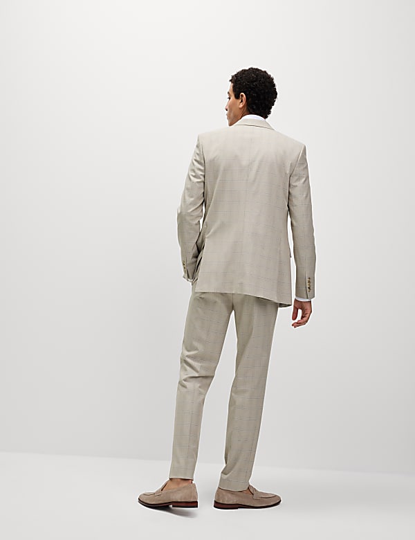 Slim Fit Check Suit Jacket - CA