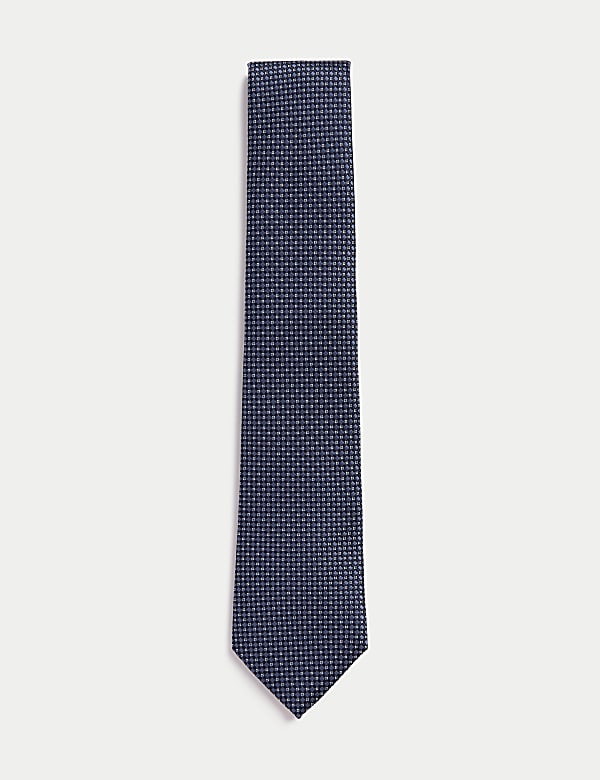 Diamond Geometric Pure Silk Tie - RO
