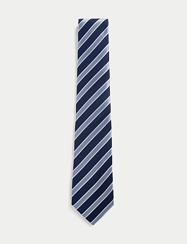 ربطة عنق مخططة من الحرير الصافي - BH