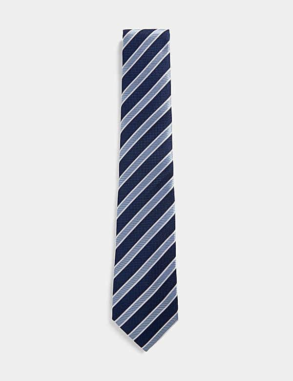 Striped Pure Silk Tie - US