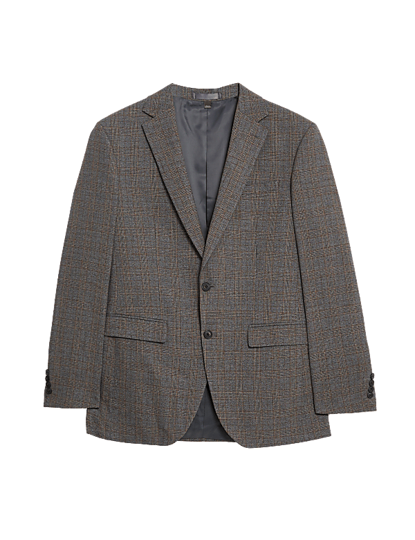 Regular Fit Prince of Wales Check Suit Jacket