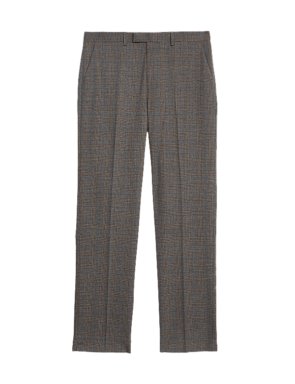 Regular Fit Prince of Wales Check Trousers