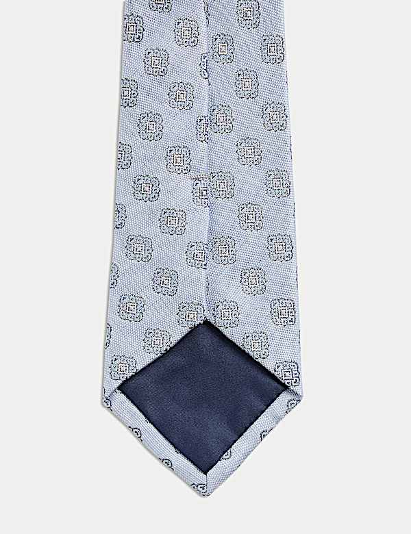 Medallion Linen Silk Blend Tie - JP