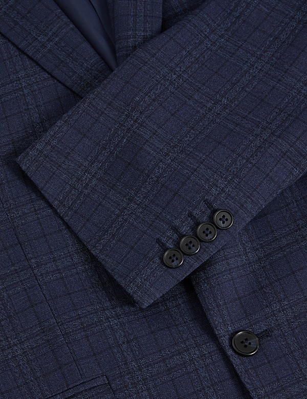 Regular Fit Check Stretch Suit Jacket