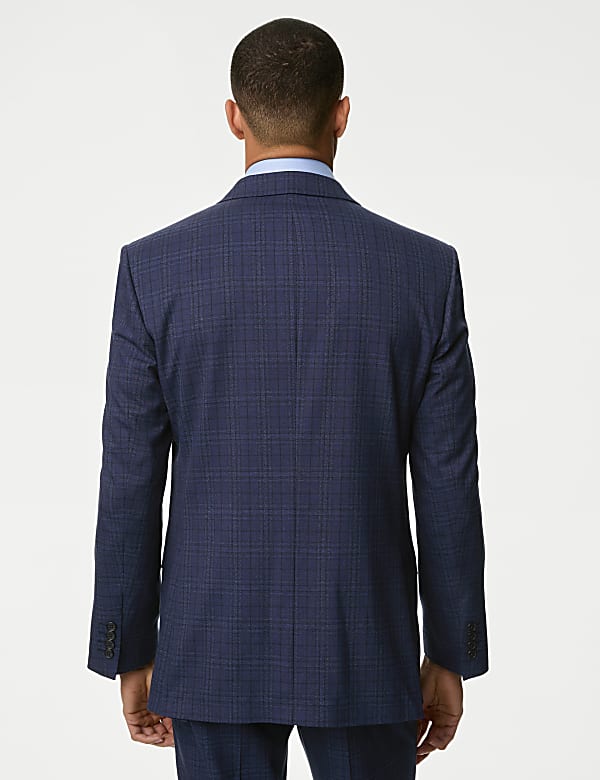 Regular Fit Check Stretch Suit Jacket