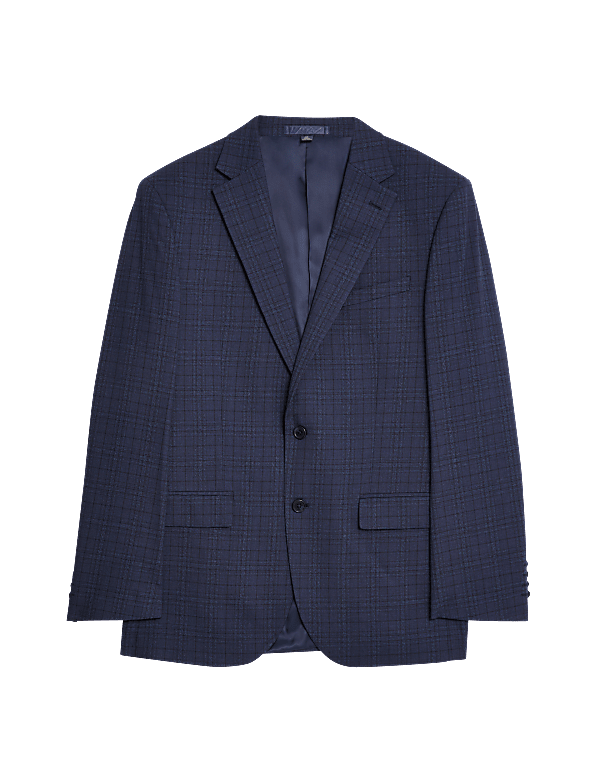 Regular Fit Check Stretch Suit Jacket