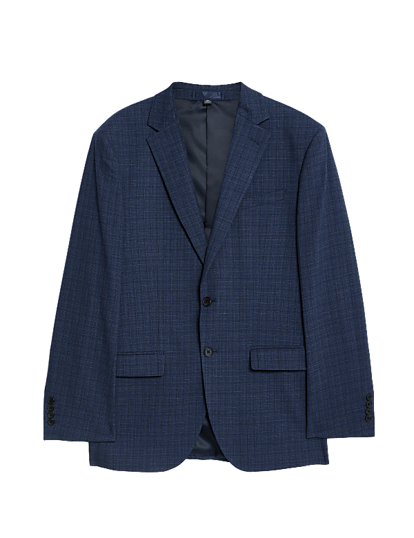 Regular Fit Check Stretch Suit Jacket