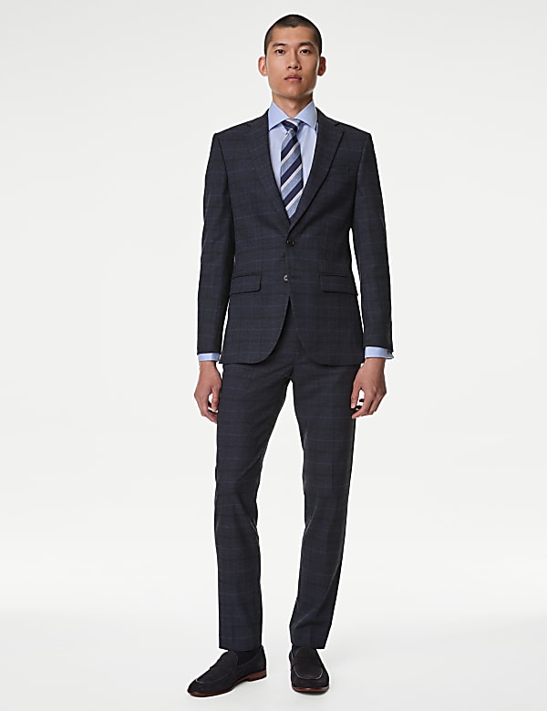 Slim Fit Prince of Wales Check Suit