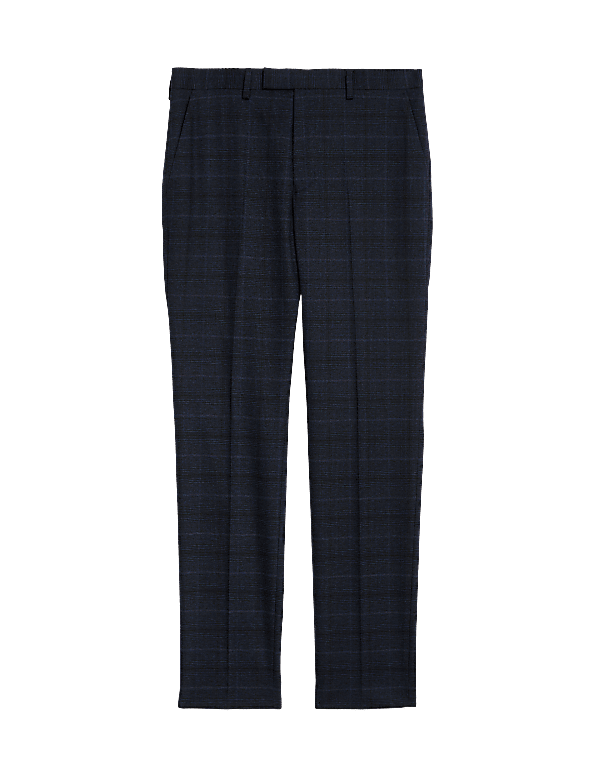 Slim Fit Prince of Wales Check Suit Trousers