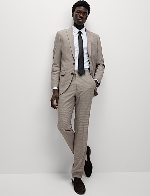 Colbert met elegante snit en rastermotief - NL