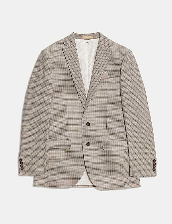 Colbert met elegante snit en rastermotief - NL