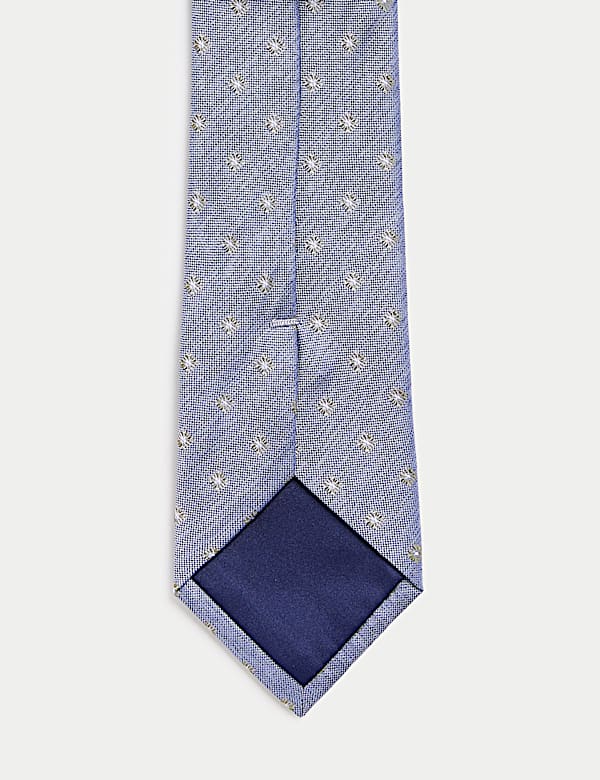 Cravate 100 % soie à motif géométrique - LU