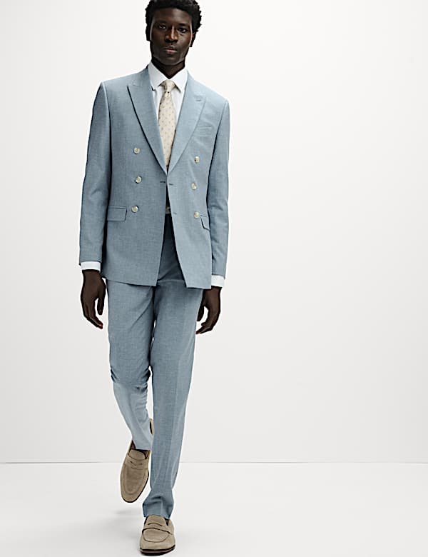 Slim Fit Double Breasted Suit Jacket - AU