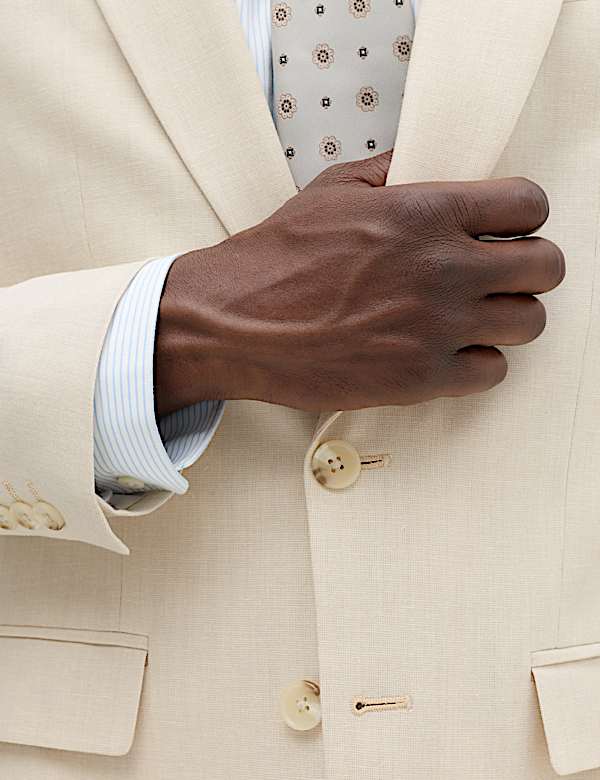 Slim Fit Suit Jacket with Linen - MV