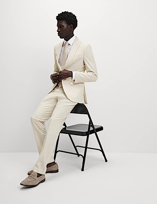 Slim Fit Stretch Suit Trousers - US