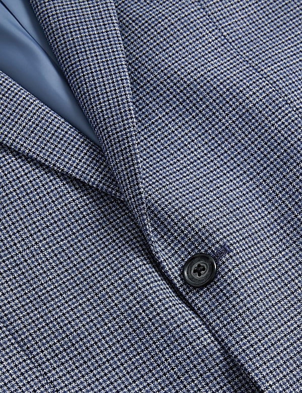 Slim Fit Puppytooth Stretch Suit Jacket