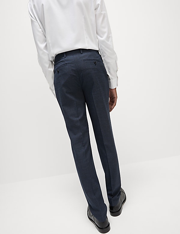 Skinny Fit Check Suit Trousers - JP