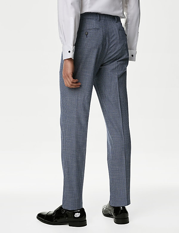 Slim Fit Puppytooth Stretch Suit Trousers