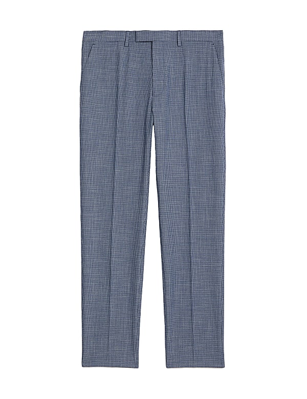Slim Fit Puppytooth Stretch Suit Trousers