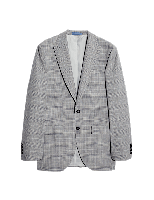 Slim Fit Prince of Wales Check Suit Jacket