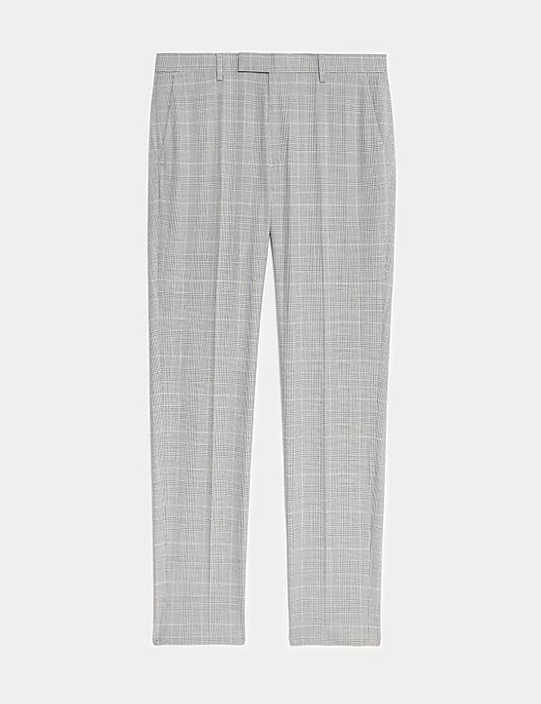 Slim Fit Prince of Wales Check Suit Trousers - US