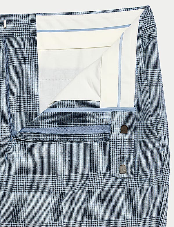 Regular Fit Check Suit Trousers - JP