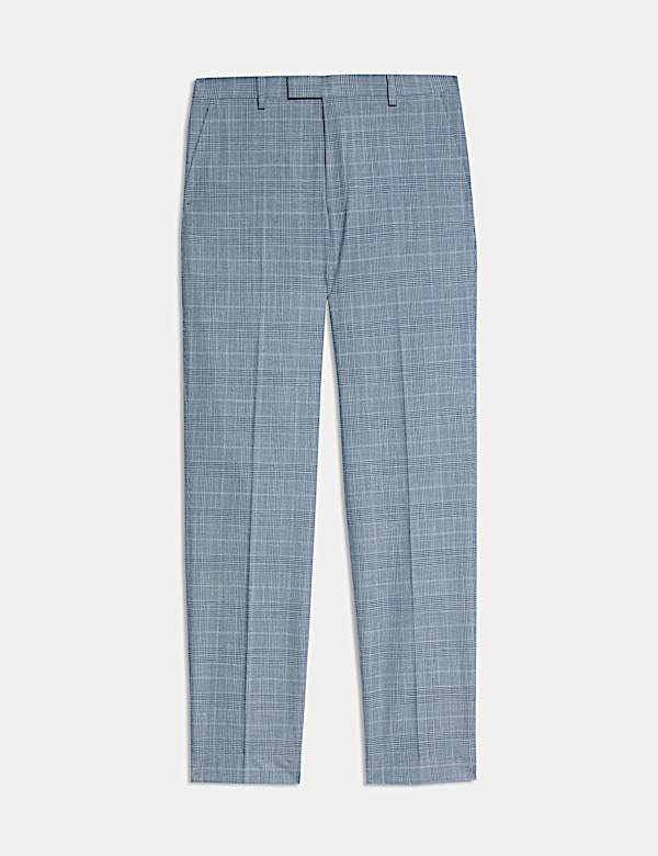 Regular Fit Check Suit Trousers - JP