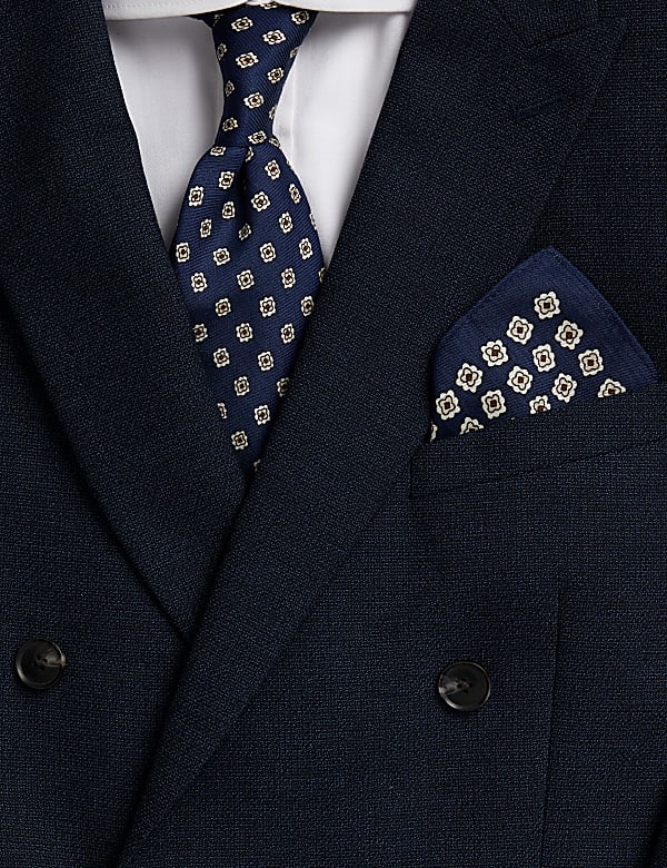 Wool Rich Tie & Pocket Square Set - EE