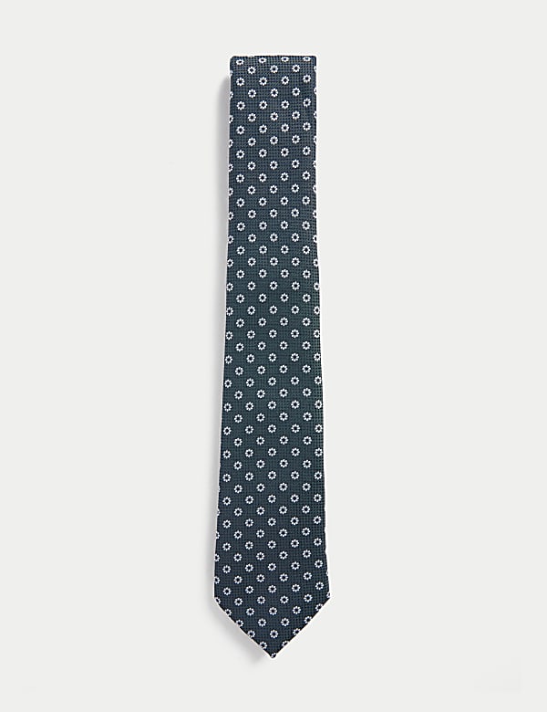 ربطة عنق رفيعة بنقشة زهور - BH