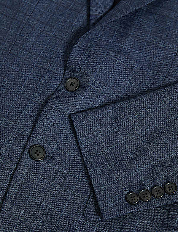 Slim Fit Check Suit Jacket