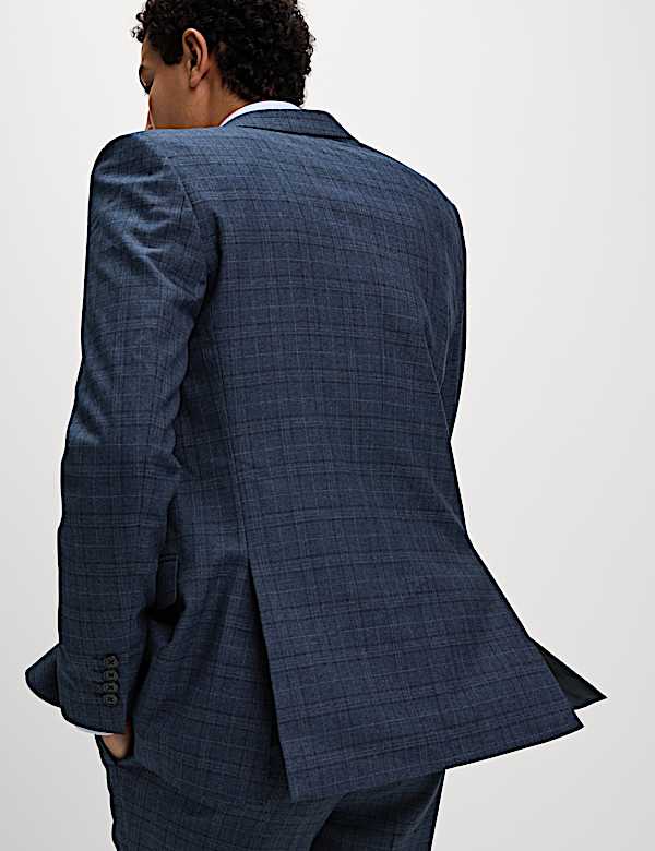 Slim Fit Check Suit Jacket