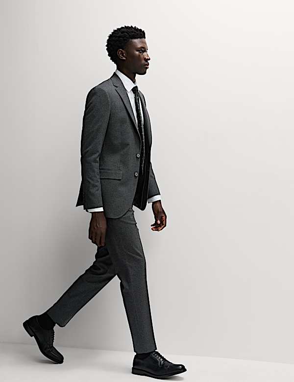 ז'קט חליפה בגזרה צרה עם דוגמת פפיטה - IL