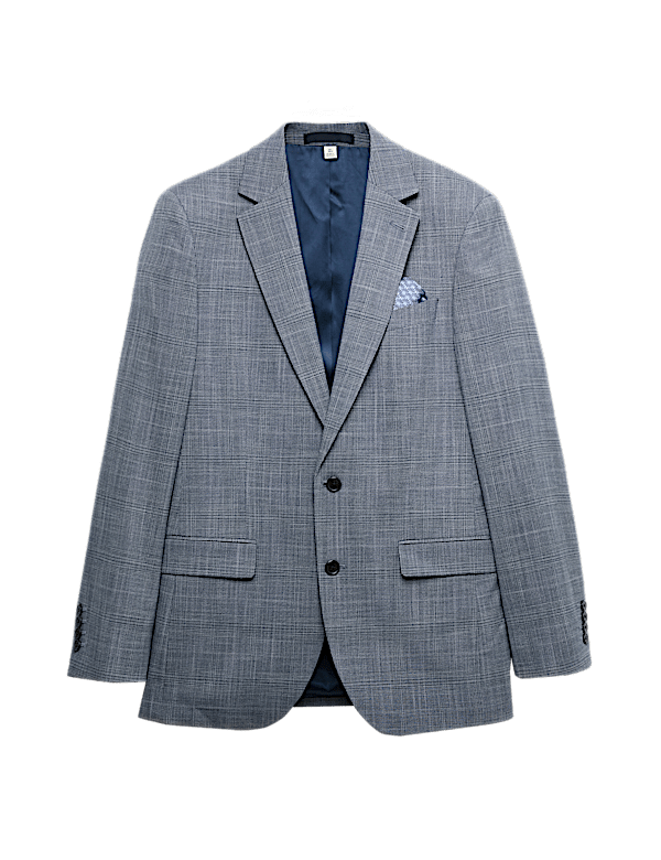 Tailored Fit Check Stretch Jacket