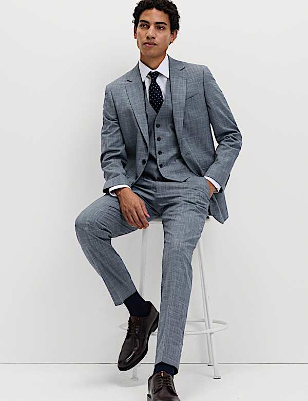 Regular Fit Check Waistcoat - LT