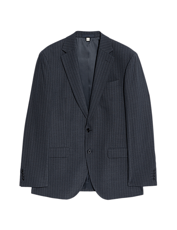 Regular Fit Pinstripe Stretch Suit Jacket