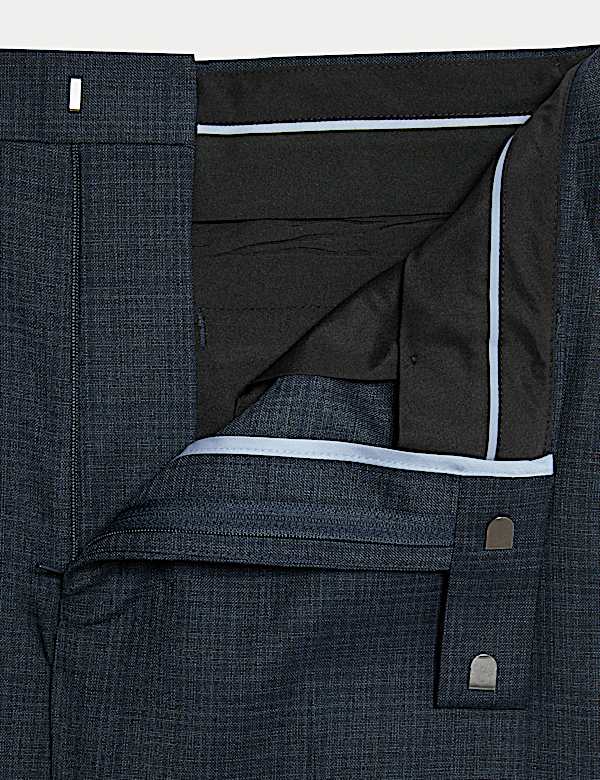 מכנסי חליפה Shadow בגזרה רגילה עם משבצות - IL