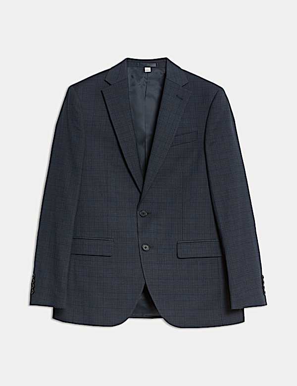 Slim Fit Shadow Check Suit Jacket - JO