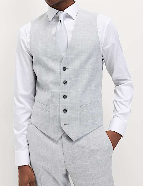 Check Stretch Waistcoat - LT