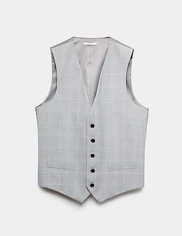 Check Stretch Waistcoat - LT