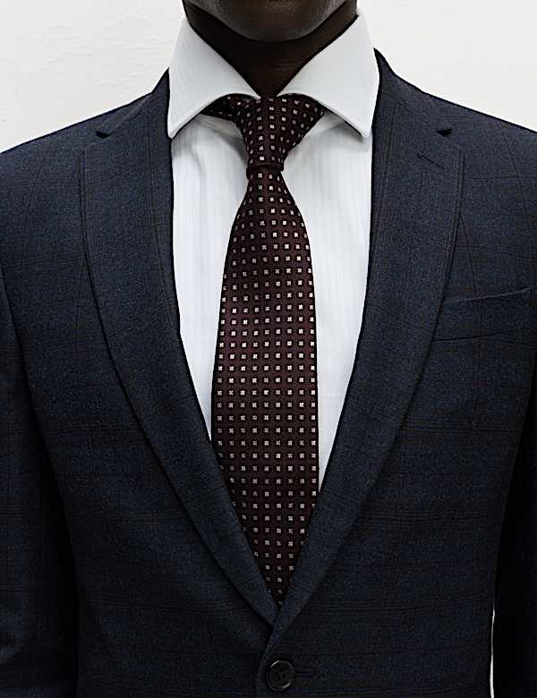 ז'קט חליפה משובץ בגזרת סקיני - IL