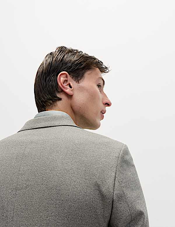 ז'קט חליפה סטרץ' בטקסטורה ובגזרה מחויטת - IL