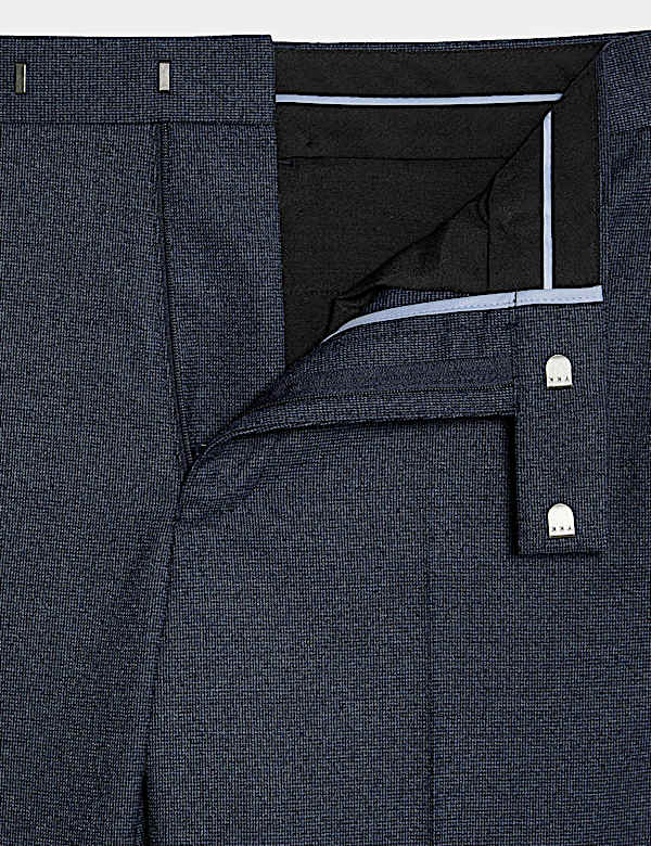 Slim Fit Flat Front Trousers